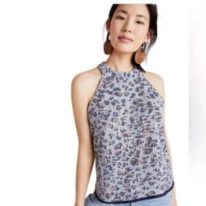 W by Anthropologie Leopard Print Top NWT Size Small
